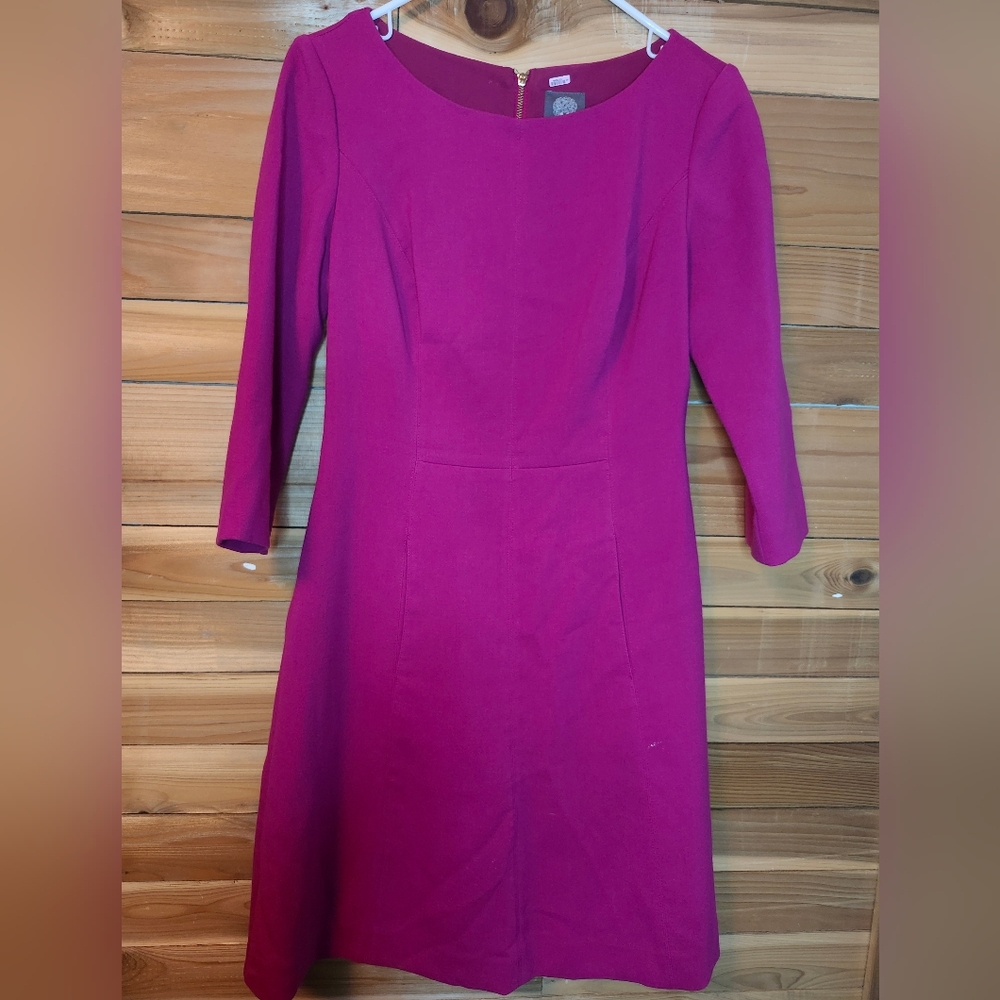 Vince Camuto Fuchsia 3/4 Sleeve Dress Size 6